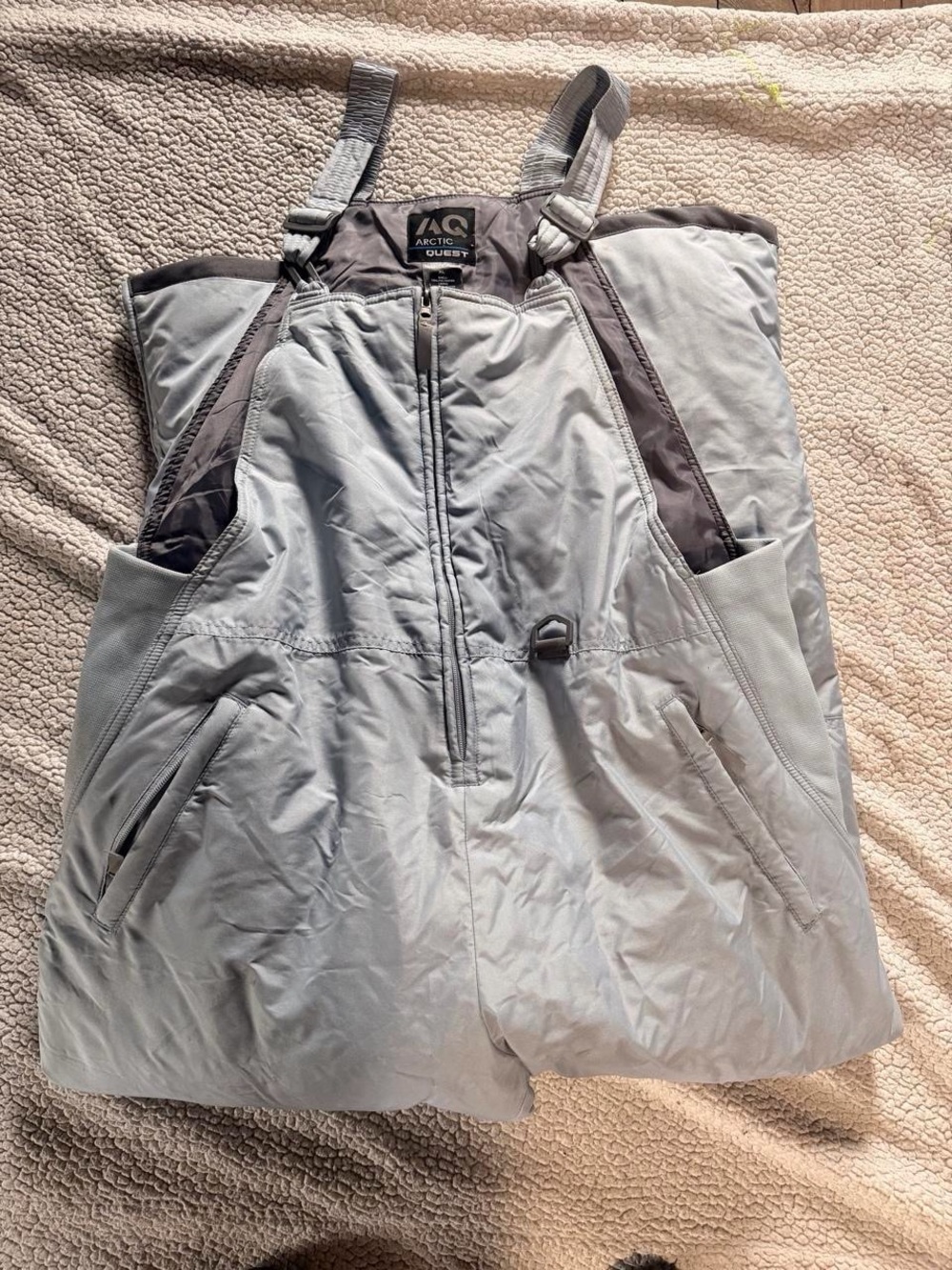 Women's Light Gray Insulated Snow Bib